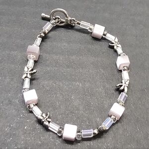 Hand Crafted Beaded Dragonfly Bracelet w/Toggle Clasp
